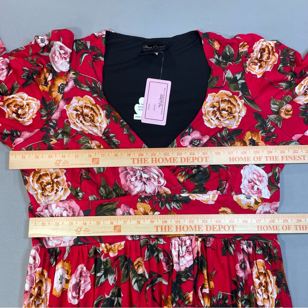 NWT Pinup Couture Katy Maxi Dress, Fitted Bust, Flutter Sleeve, Flowy Skirt - 2X - Picture 15 of 16